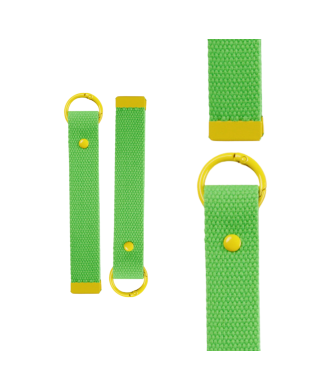 Neon Green Yellow 15cm Canvas Keychain