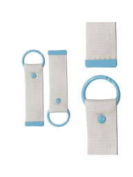 Light Blue 13.5cm Canvas Keychain