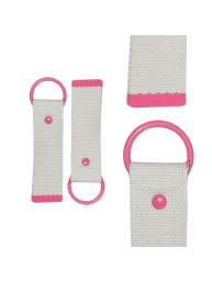 Pink 13.5cm Canvas Keychain