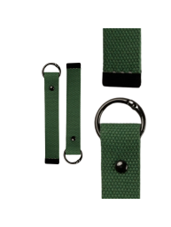 Army Green Black 15cm Canvas Keychain