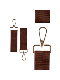 Brown Mini Tag with Gold Clip