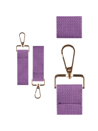 Purple Mini Tag with Gold Clip