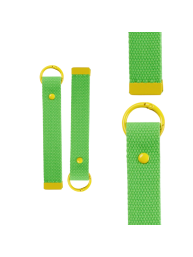 Neon Green Yellow 15cm Canvas Keychain