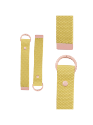 Yellow Pink 15cm Canvas Keychain