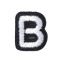 Classic B/W 2cm Alphabet B