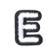 Classic B/W 2cm Alphabet E