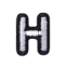 Classic B/W 2cm Alphabet H