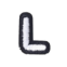 Classic B/W 2cm Alphabet L