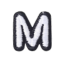 Classic B/W 2cm Alphabet M