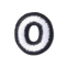 Classic B/W 2cm Alphabet O
