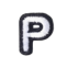 Classic B/W 2cm Alphabet P