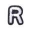 Classic B/W 2cm Alphabet R