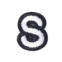 Classic B/W 2cm Alphabet S