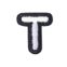 Classic B/W 2cm Alphabet T