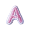 Classic Pink 2cm Alphabet A