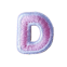 Classic Pink 2cm Alphabet D