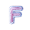 Classic Pink 2cm Alphabet F