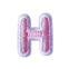 Classic Pink 2cm Alphabet H