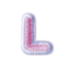 Classic Pink 2cm Alphabet L