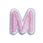 Classic Pink 2cm Alphabet M