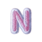 Classic Pink 2cm Alphabet N