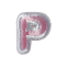 Classic Pink 2cm Alphabet P