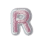 Classic Pink 2cm Alphabet R