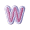 Classic Pink 2cm Alphabet W