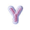 Classic Pink 2cm Alphabet Y