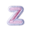 Classic Pink 2cm Alphabet Z