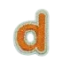 Colored letters D