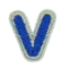 Colored letters V
