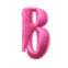 pink Cursive2.5cm B