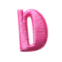 pink Cursive2.5cm D