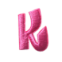 pink Cursive2.5cm K