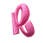 pink Cursive2.5cm R