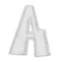 white Alphabet A