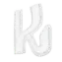 white Alphabet K