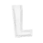 white Alphabet L
