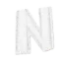 white Alphabet N