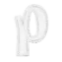 white Alphabet P