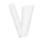 white Alphabet V