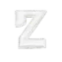 white Alphabet Z